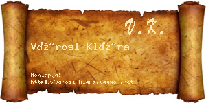 Városi Klára névjegykártya