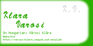 klara varosi business card